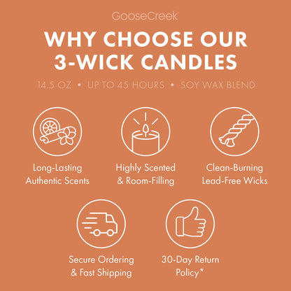 Honey & Wildflower Aromatherapy Large 3-Wick Candle