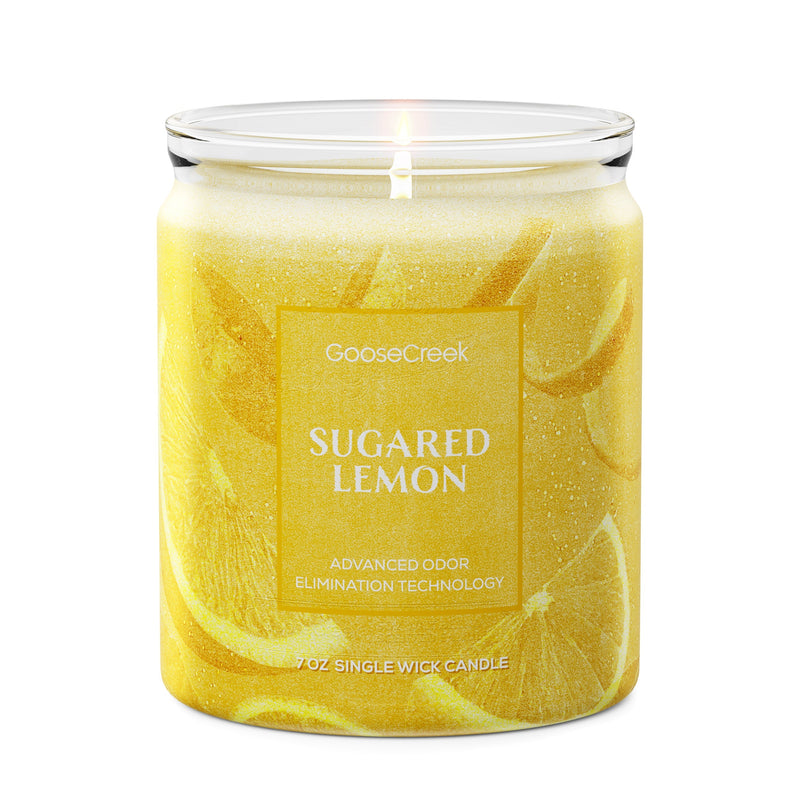 Sugared Lemon Odor Eliminating 7oz Single Wick Candle | Prime Edit